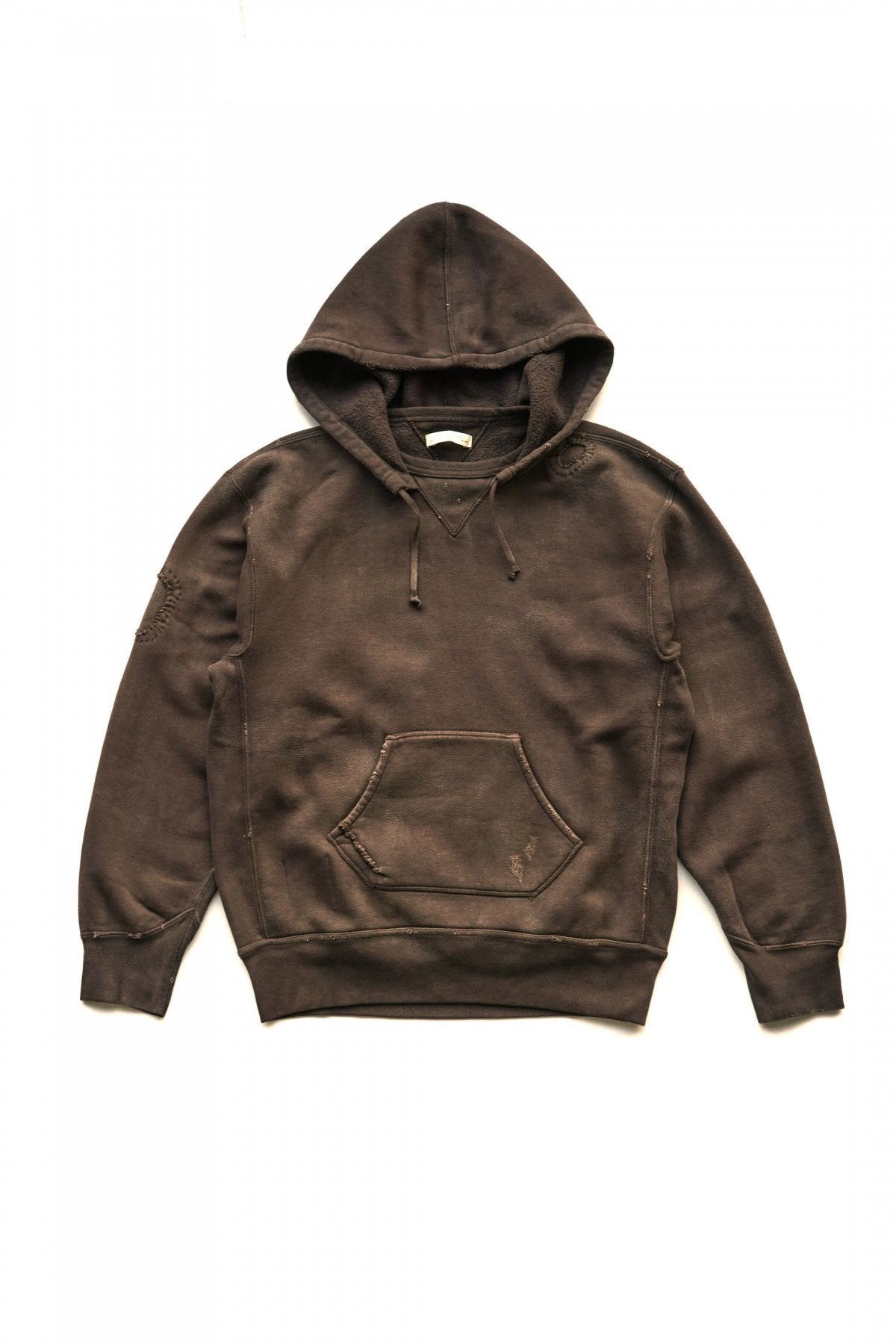 OLD JOE - PATINA COTTON SWEAT HOODIE (SCAR FACE) - ESPRESSO