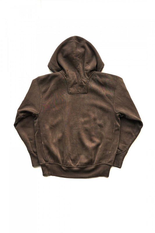 OLD JOE - PATINA COTTON SWEAT HOODIE (SCAR FACE) - ESPRESSO