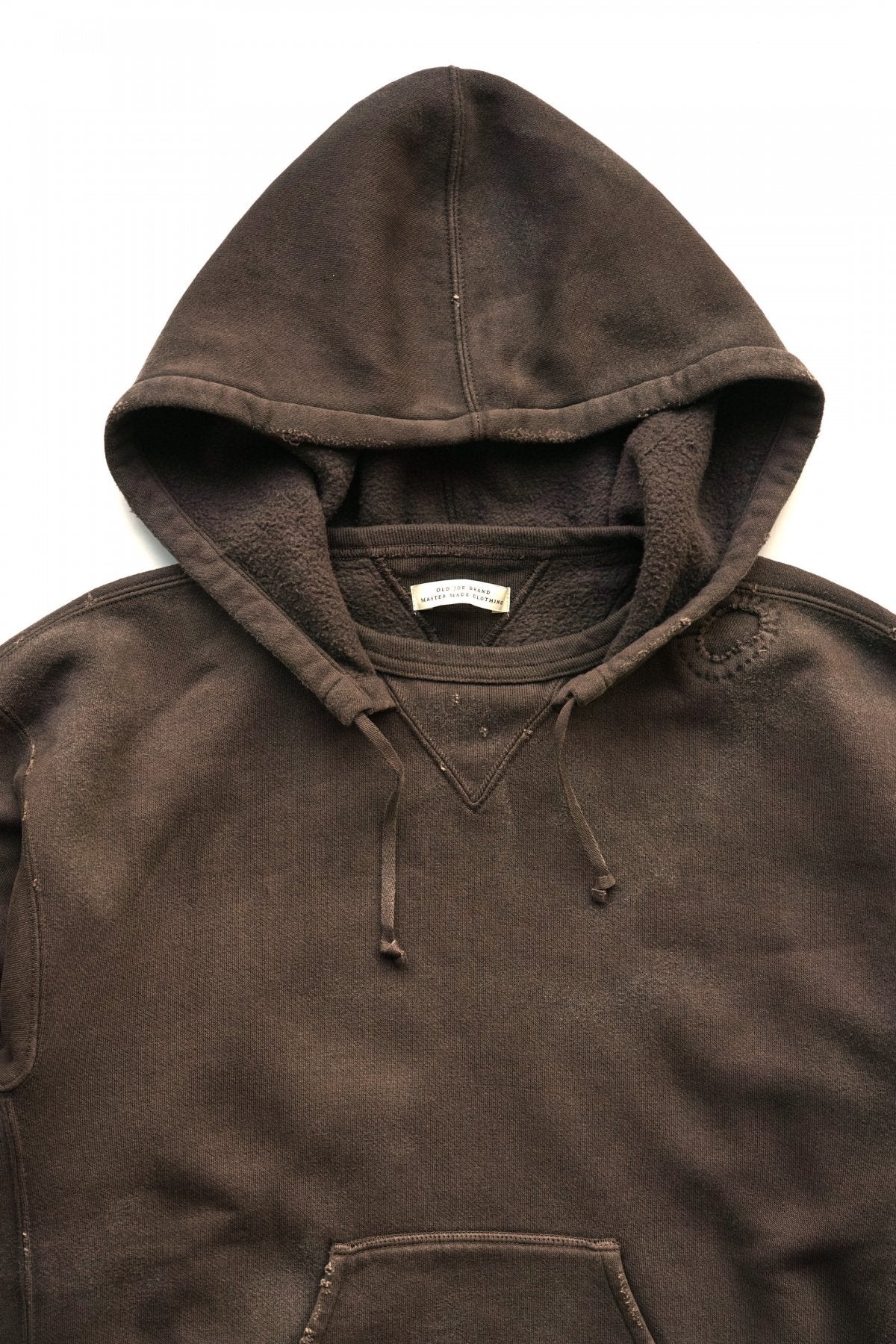 OLD JOE - PATINA COTTON SWEAT HOODIE (SCAR FACE) - ESPRESSO