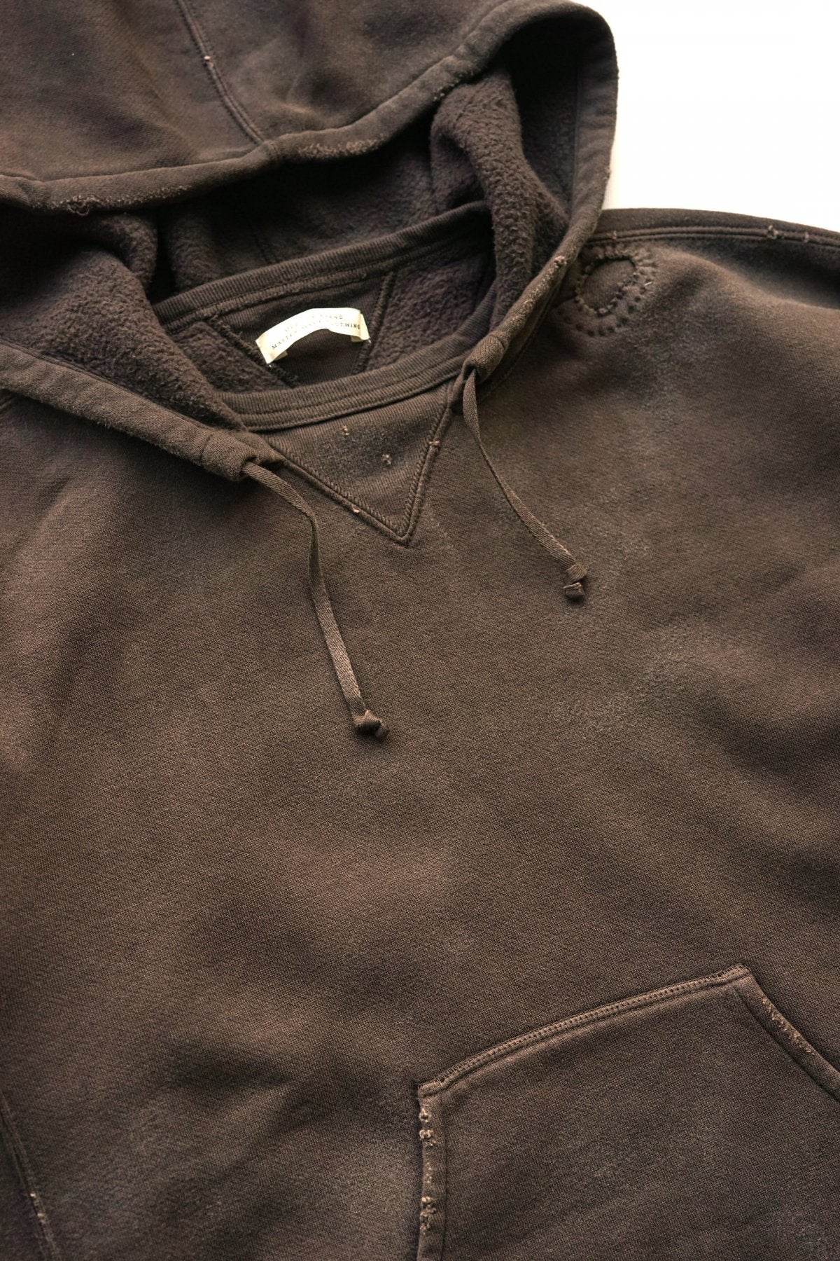 OLD JOE - PATINA COTTON SWEAT HOODIE (SCAR FACE) - ESPRESSO