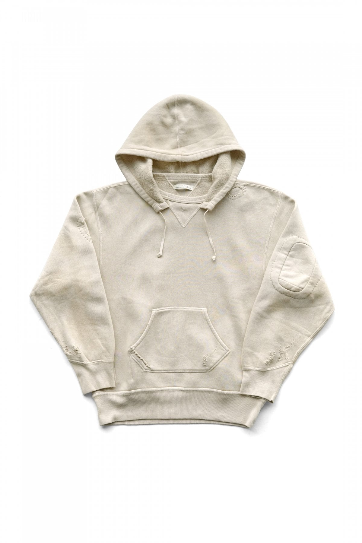 OLD JOE - PATINA COTTON SWEAT HOODIE (SCAR FACE) - BONE