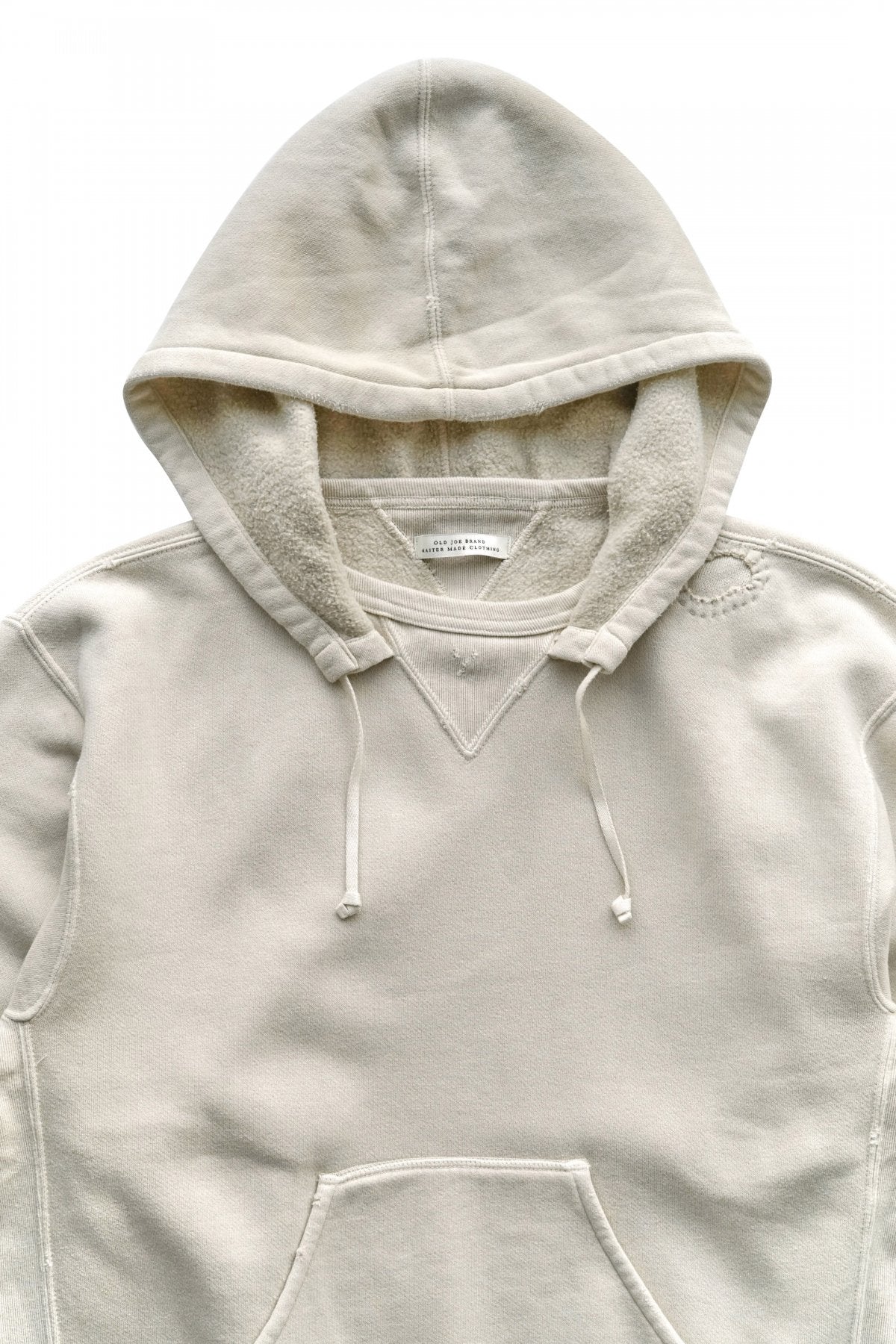 OLD JOE - PATINA COTTON SWEAT HOODIE (SCAR FACE) - BONE