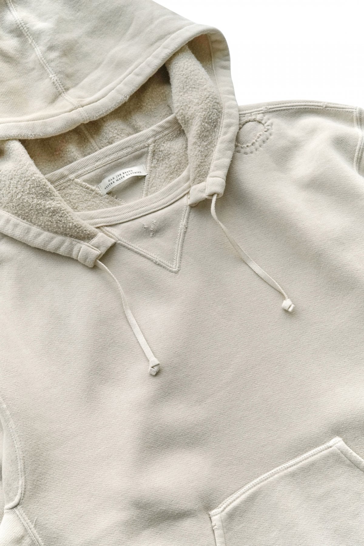 OLD JOE - PATINA COTTON SWEAT HOODIE (SCAR FACE) - BONE