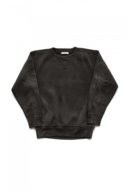 OLD JOE - PATINA COTTON SWEAT CREW-NECK (SCAR FACE) - BLACK