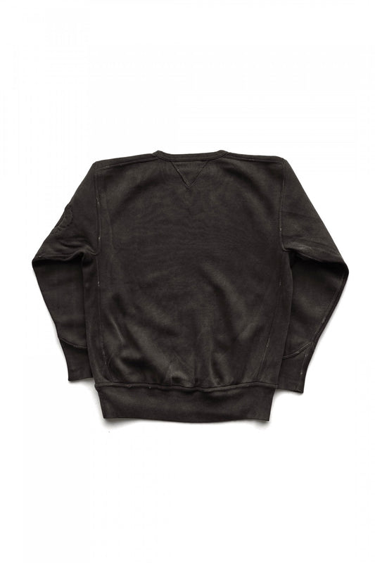 OLD JOE - PATINA COTTON SWEAT CREW-NECK (SCAR FACE) - BLACK