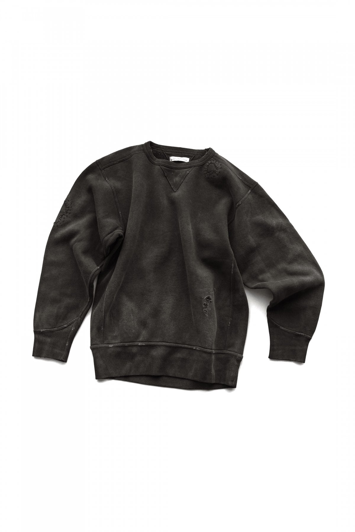 OLD JOE - PATINA COTTON SWEAT CREW-NECK (SCAR FACE) - BLACK