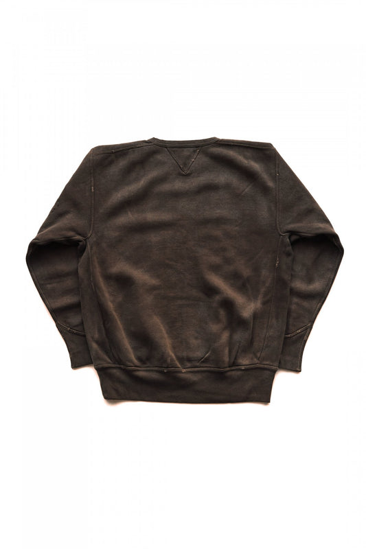 OLD JOE - PATINA COTTON SWEAT CREW-NECK (SCAR FACE) - ESPRESSO