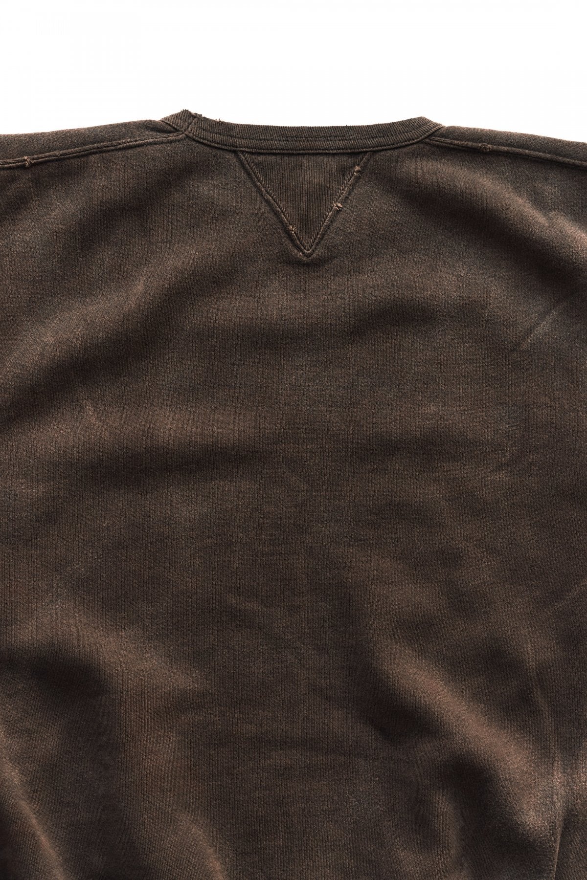 OLD JOE - PATINA COTTON SWEAT CREW-NECK (SCAR FACE) - ESPRESSO