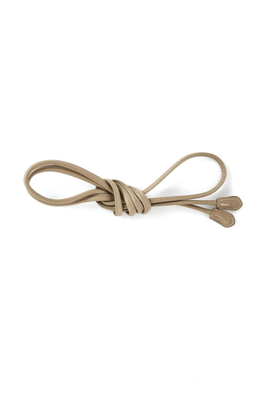 OLD JOE - LEATHER STRING BELT - TAUPE