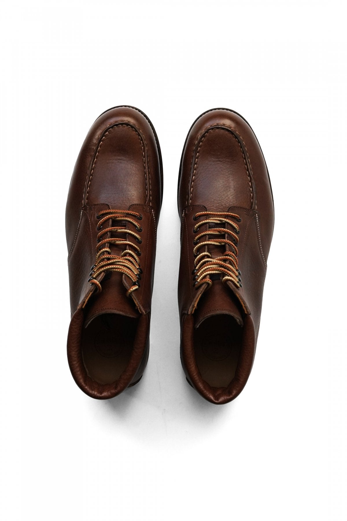 OLD JOE - "The Outlander" VACHETTA LEATHER MOC TOE BOOTS - WALNUT