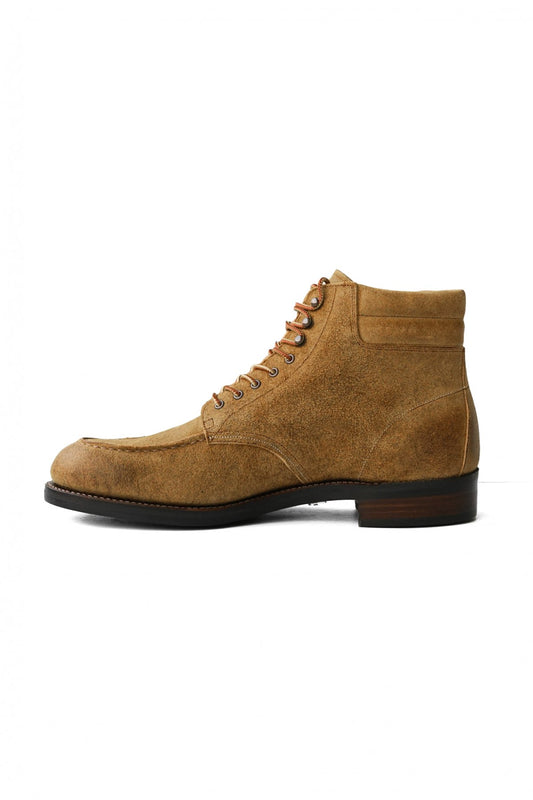 OLD JOE - "The Outlander" VACHETTA LEATHER MOC TOE BOOTS - CHESTNUT