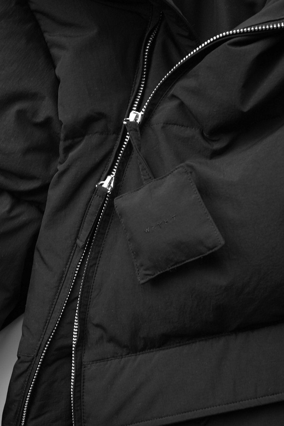 WRYHT - ASYMMETRY FRONT DOWN JACKET - BLACK