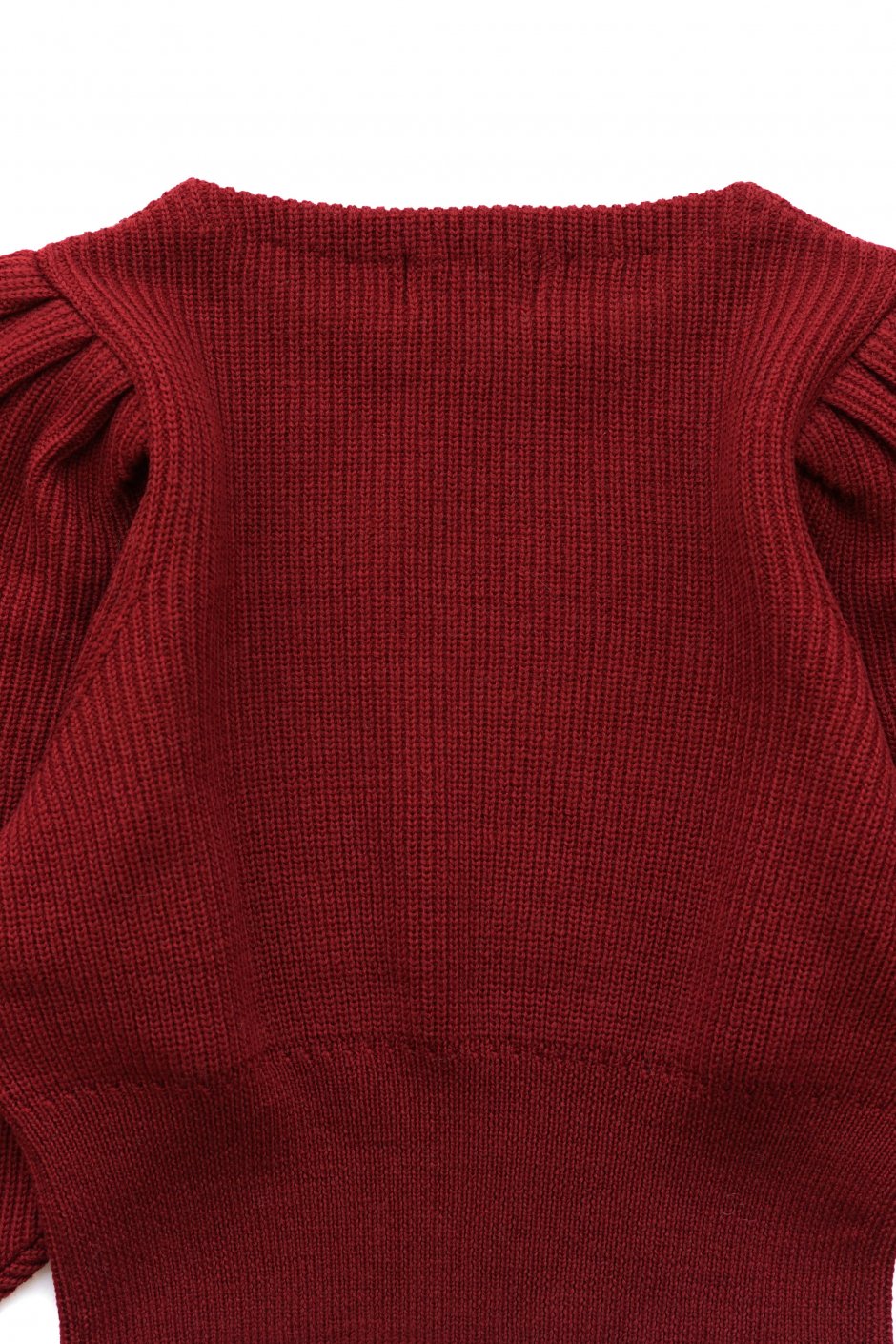 WRYHT- VICTORIAN SLEEVE RIBED TOPS - CAYENNE