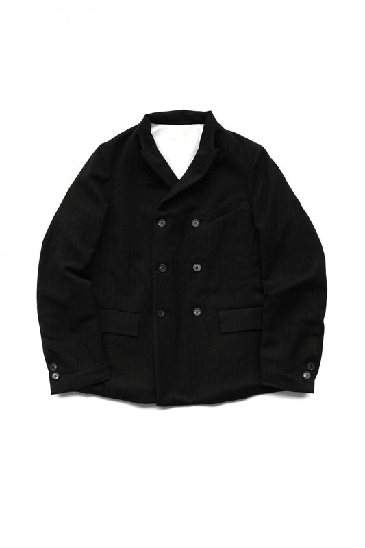 Bergfabel -DOUBLE BREAST FARMER JACKET - BLACK