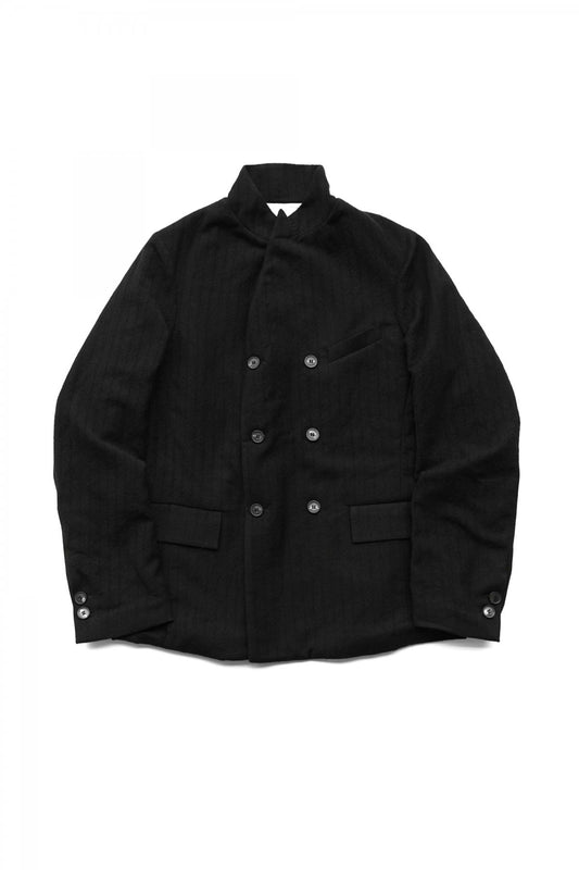 Bergfabel -DOUBLE BREAST FARMER JACKET - BLACK