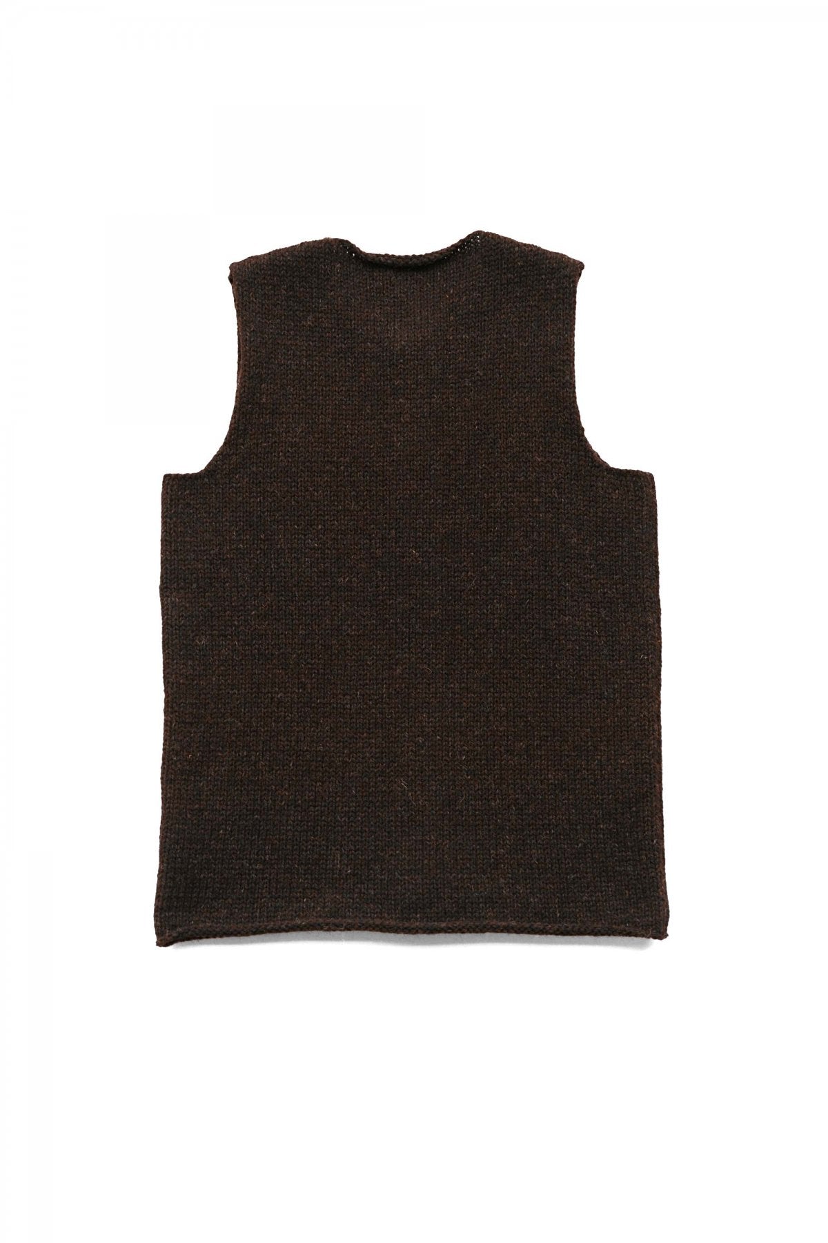 Bergfabel - VEST WITH BUTTON - DARK BROWN