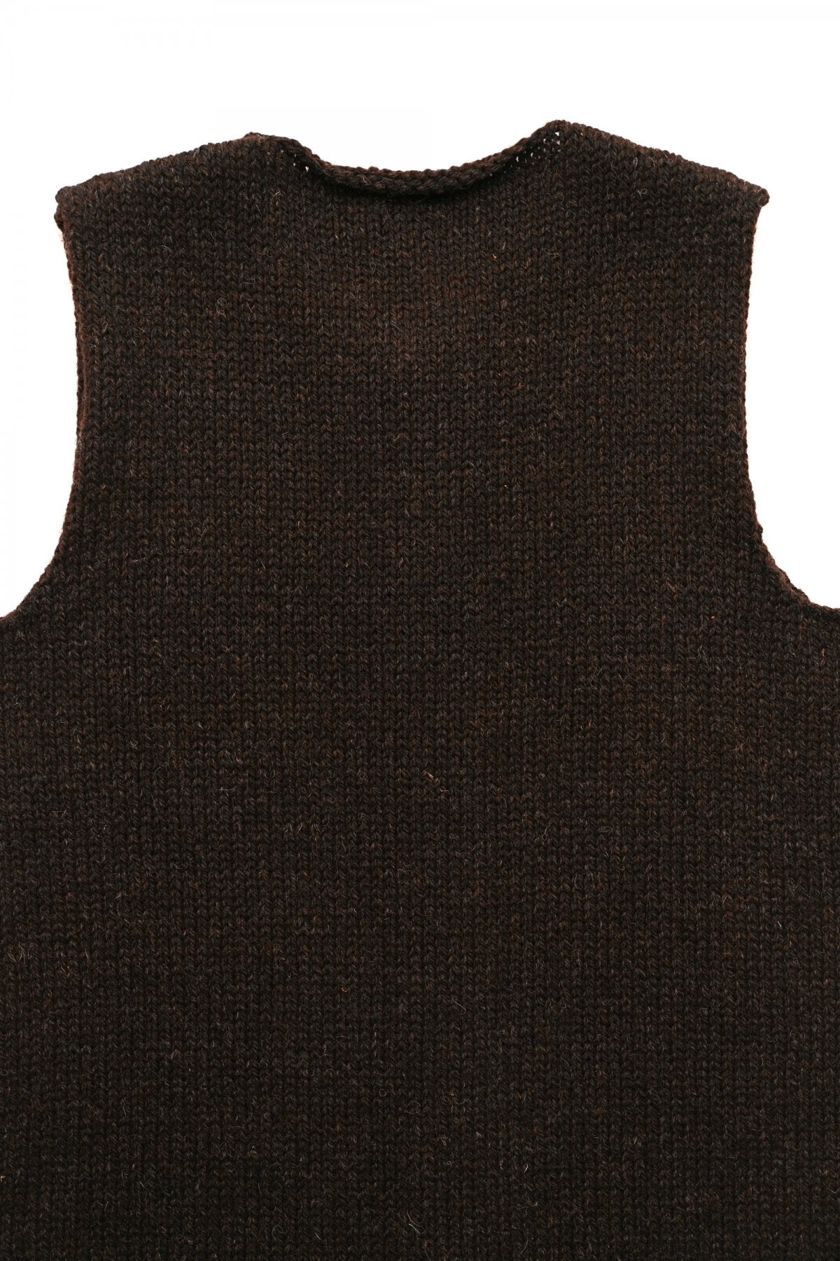 Bergfabel - VEST WITH BUTTON - DARK BROWN