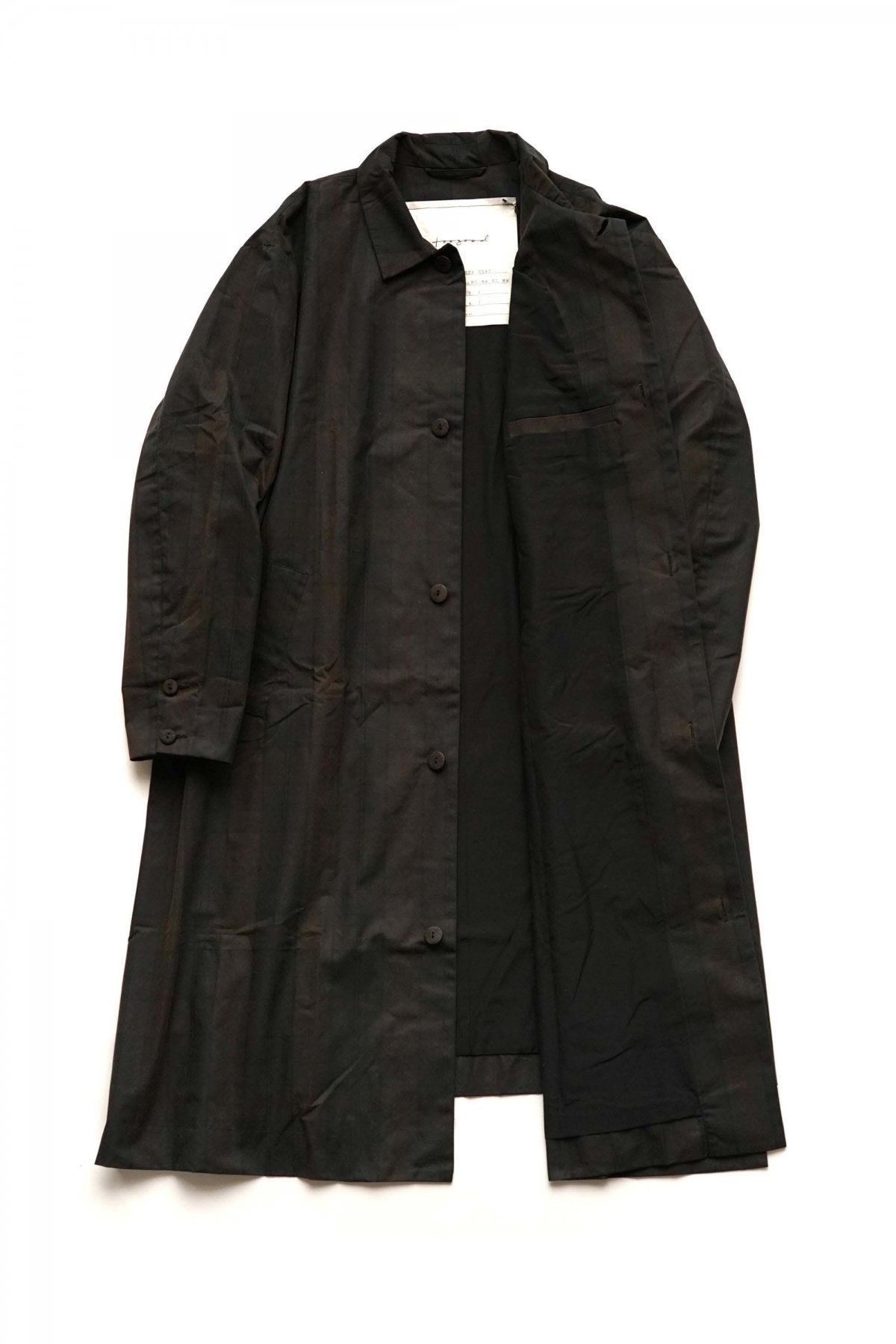 toogood - THE MESSENGER COAT - WAX COTTON - CHECK