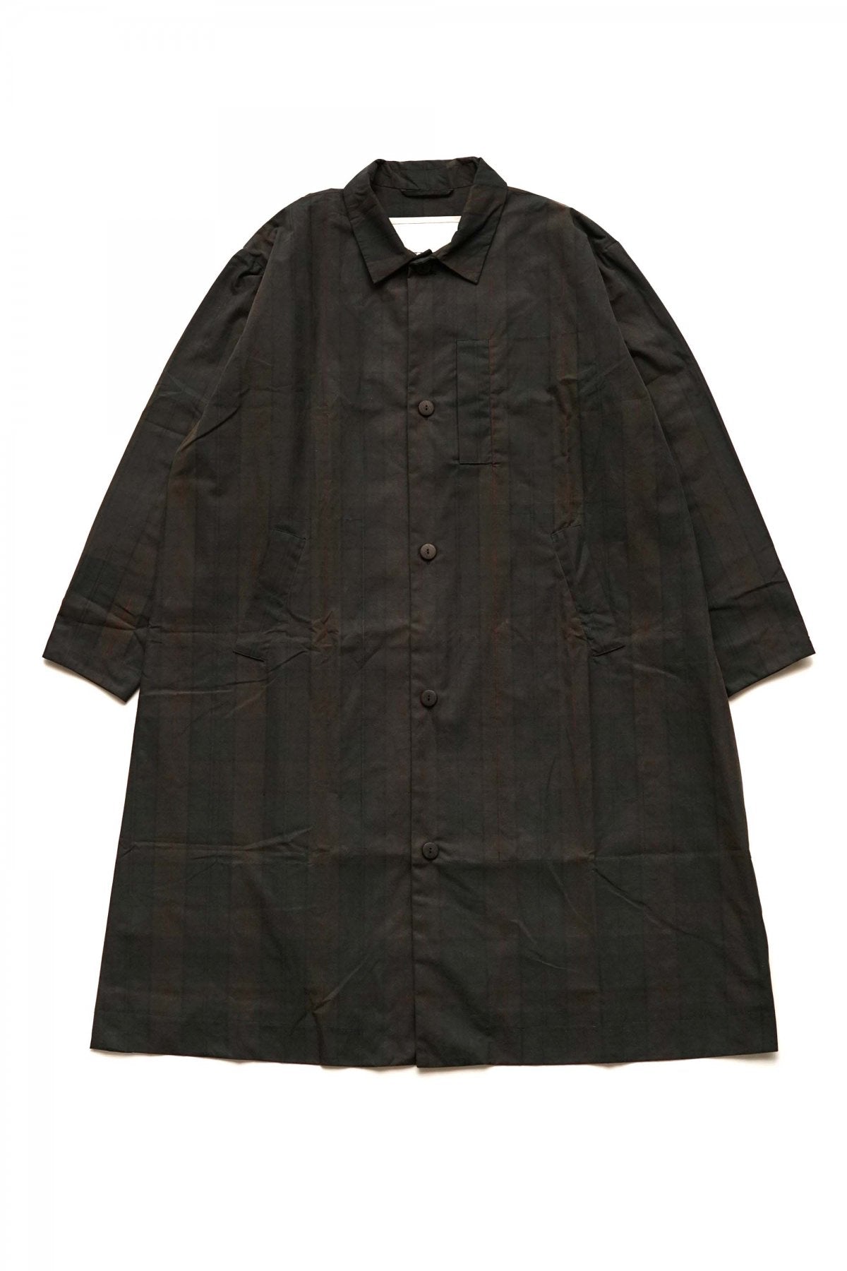 toogood - THE MESSENGER COAT - WAX COTTON - CHECK