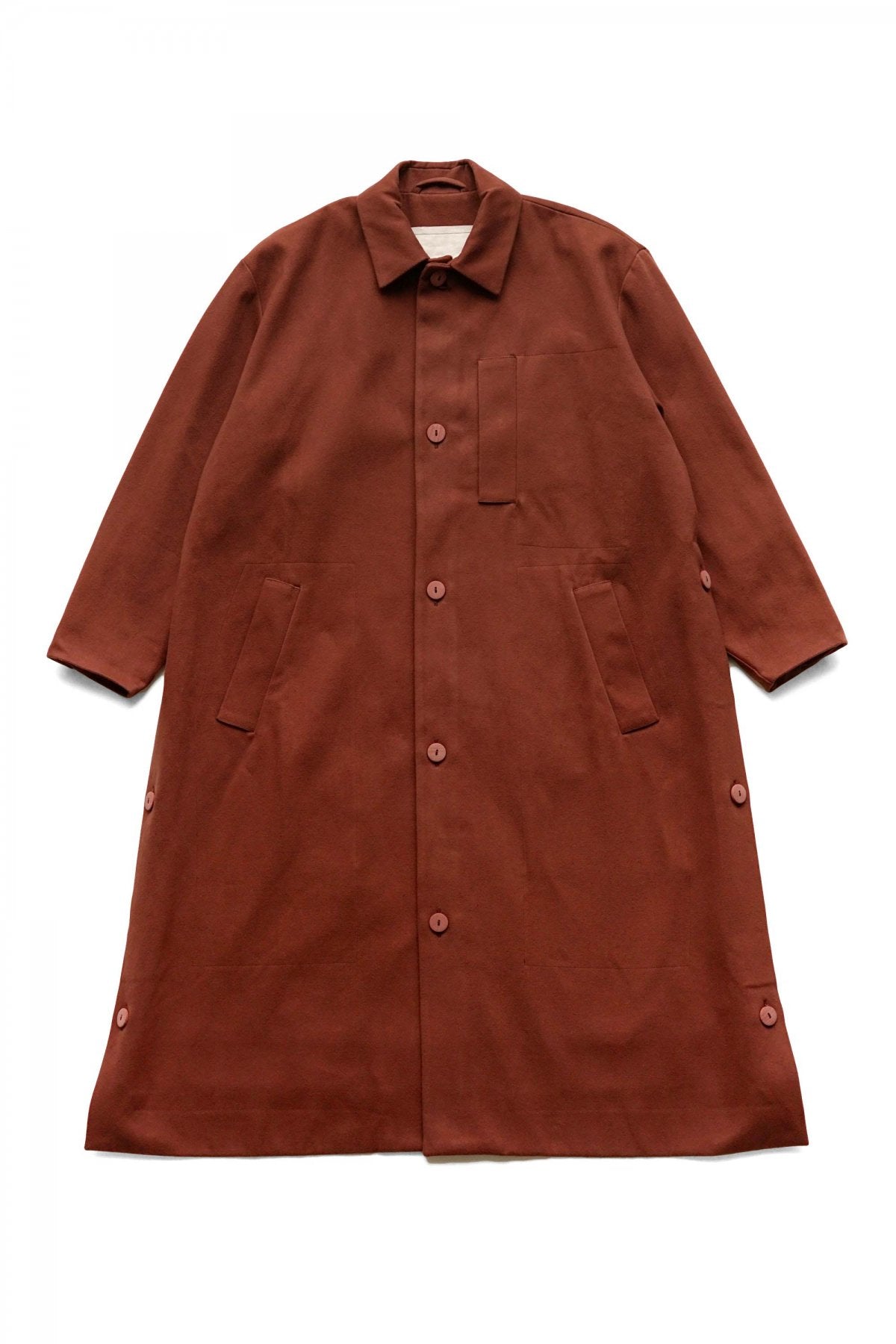 toogood - THE MESSENGER COAT - HW BRUSHED COTTON - RUSSET