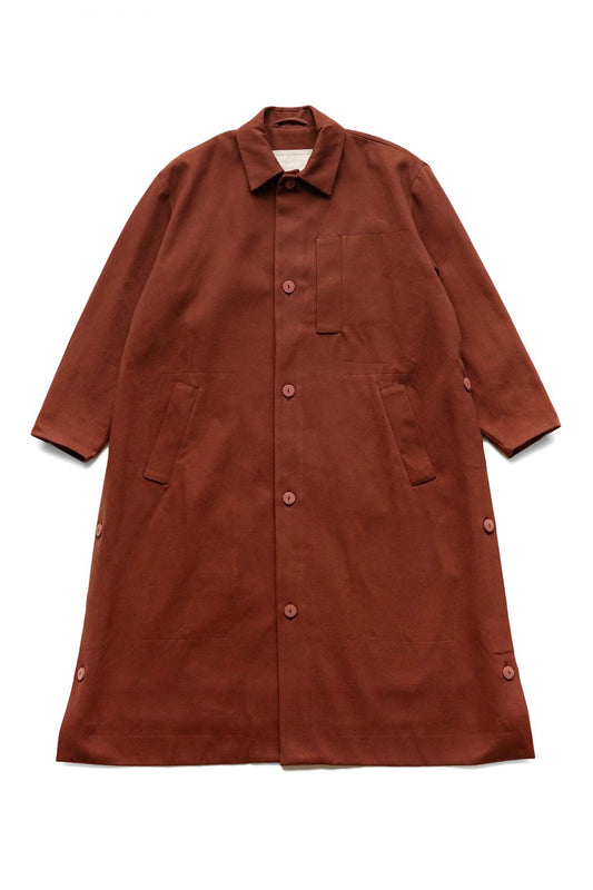 toogood - THE MESSENGER COAT - HW BRUSHED COTTON - RUSSET