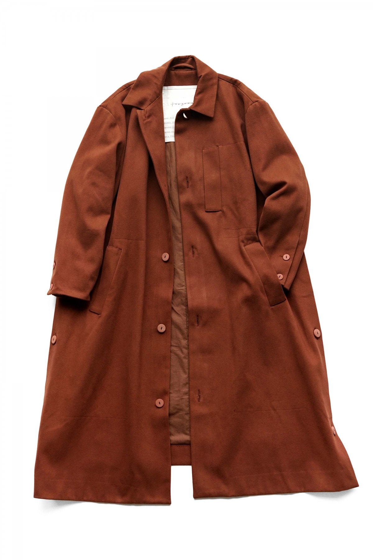 toogood - THE MESSENGER COAT - HW BRUSHED COTTON - RUSSET