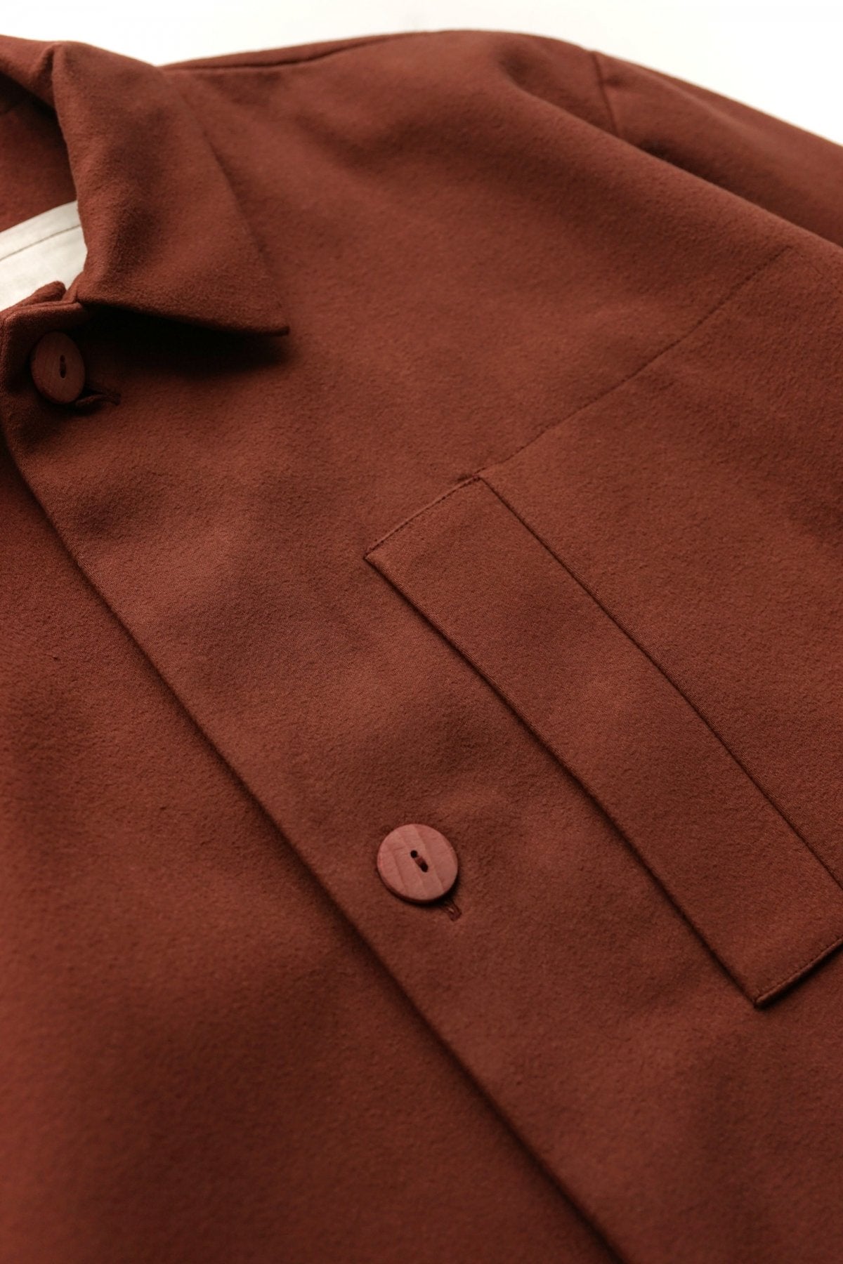 toogood - THE MESSENGER COAT - HW BRUSHED COTTON - RUSSET