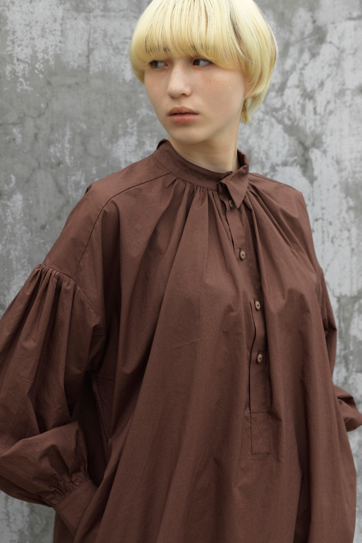 toogood - THE SHEPHERD DRESS - WASHED COTTON - CHESTNUT