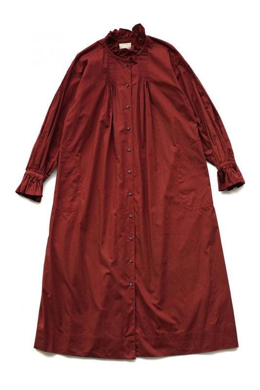 Nigel Cabourn woman - RUFFLE DRESS - RED