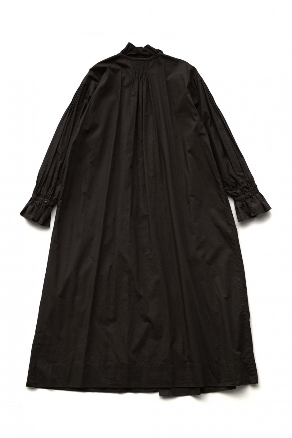 Nigel Cabourn woman - RUFFLE DRESS - BLACK