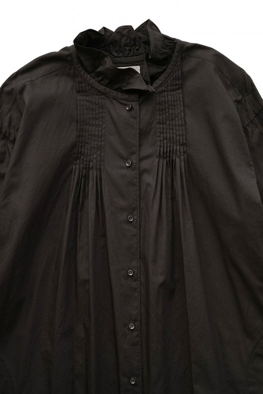 Nigel Cabourn woman - RUFFLE DRESS - BLACK