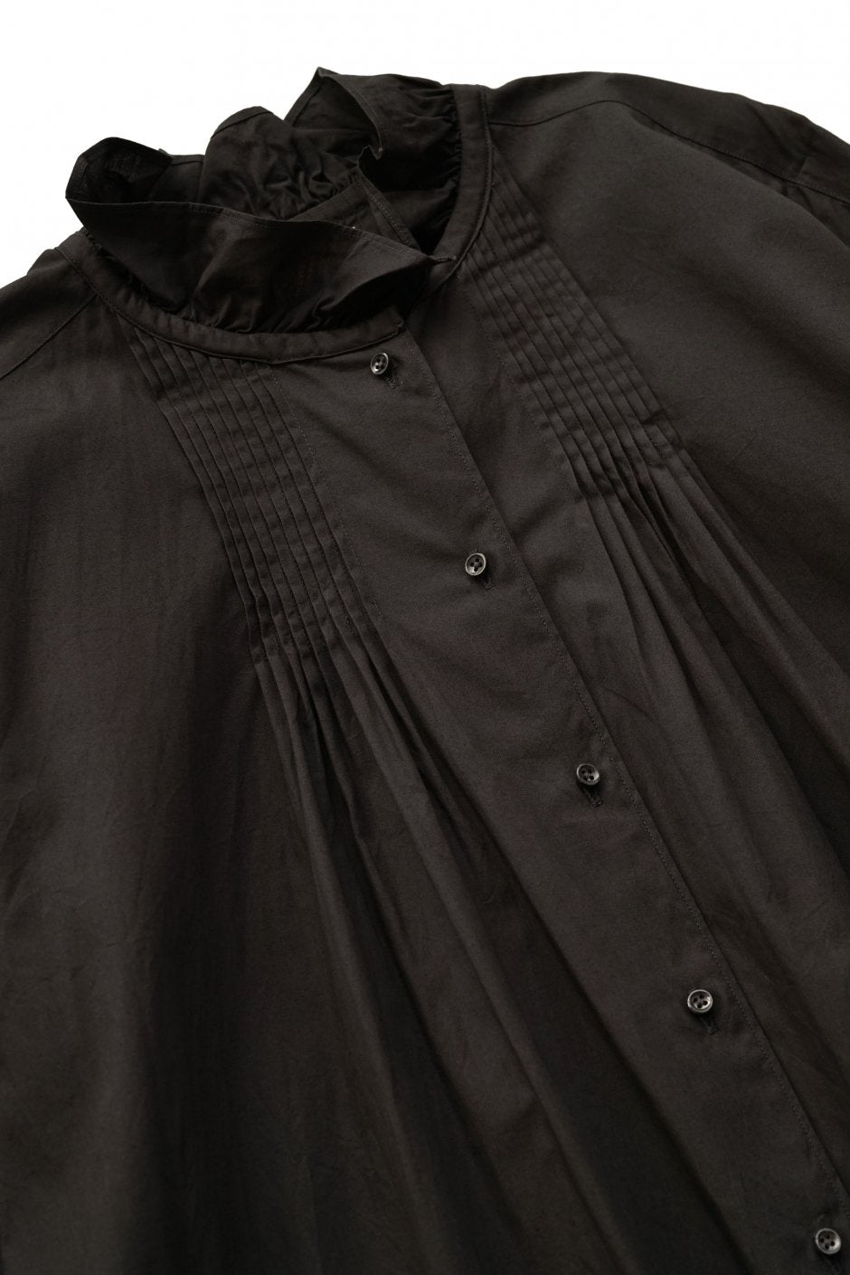 Nigel Cabourn woman - RUFFLE DRESS - BLACK