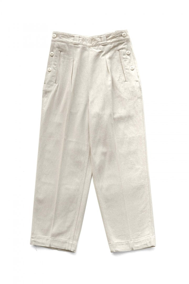 Nigel Cabourn WOMEN'S - COTTON LOOSE CHINO ARMY PANT - IVORY