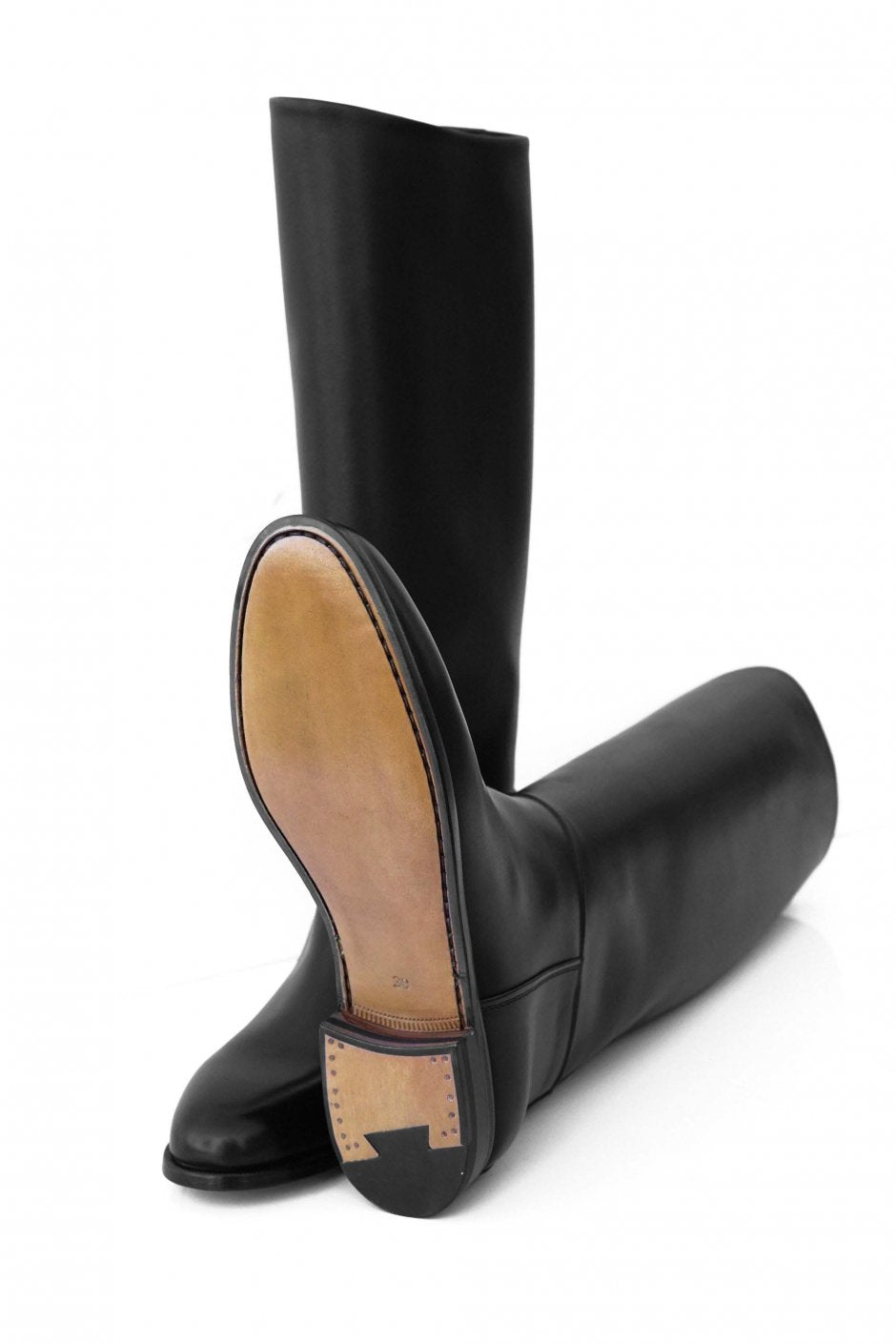 F.LLI Giacometti - FG570 - HORSE RIDING BOOTS - CALF LEATHER - BLACK