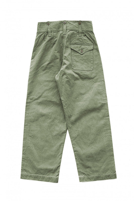 Nigel Cabourn - 40s B.GRUKA PANT - CHAMBRAY TWILL - OLIVE