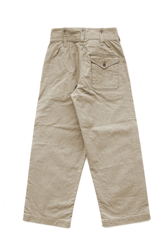 Nigel Cabourn - 40s B.GRUKA PANT - CHAMBRAY TWILL - KHAKI