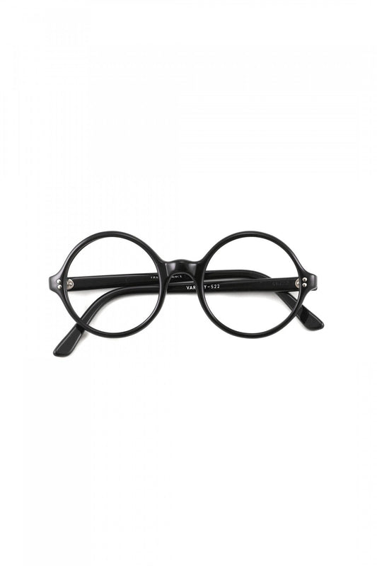 1960s FRAME FRANCE EYEGLASS ROUND BLACK  - OPT-762