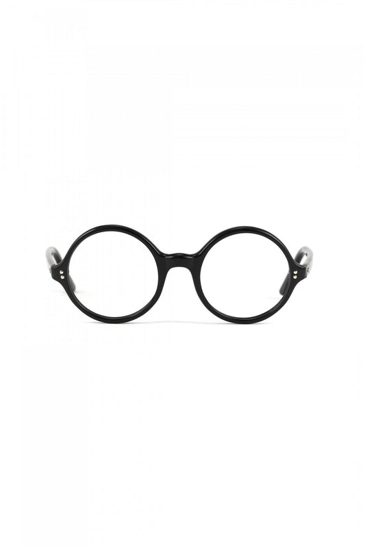 1960s FRAME FRANCE EYEGLASS ROUND BLACK  - OPT-762