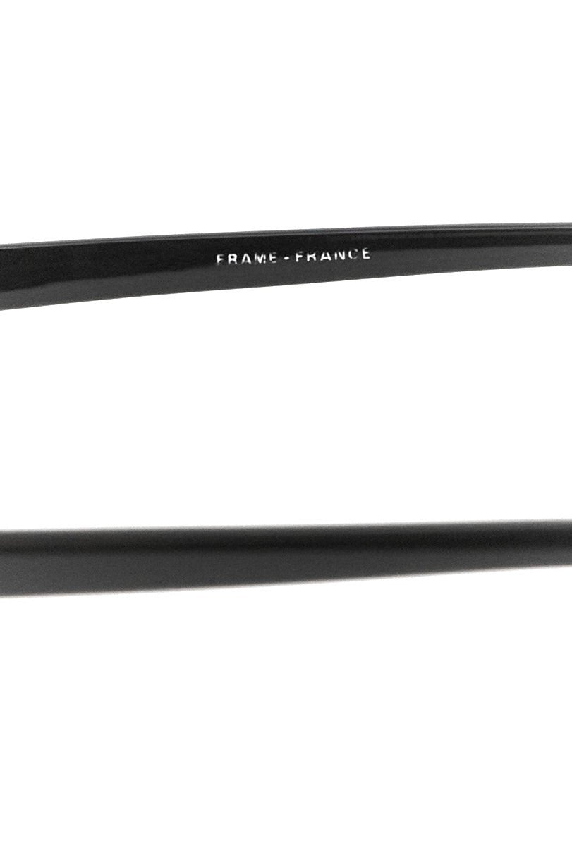 1960s FRAME FRANCE EYEGLASS ROUND BLACK  - OPT-762