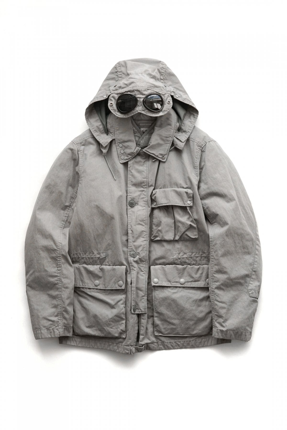 C.P.COMPANY - 50 FILI PLATED GOGGLE JACKET - MOON MIST