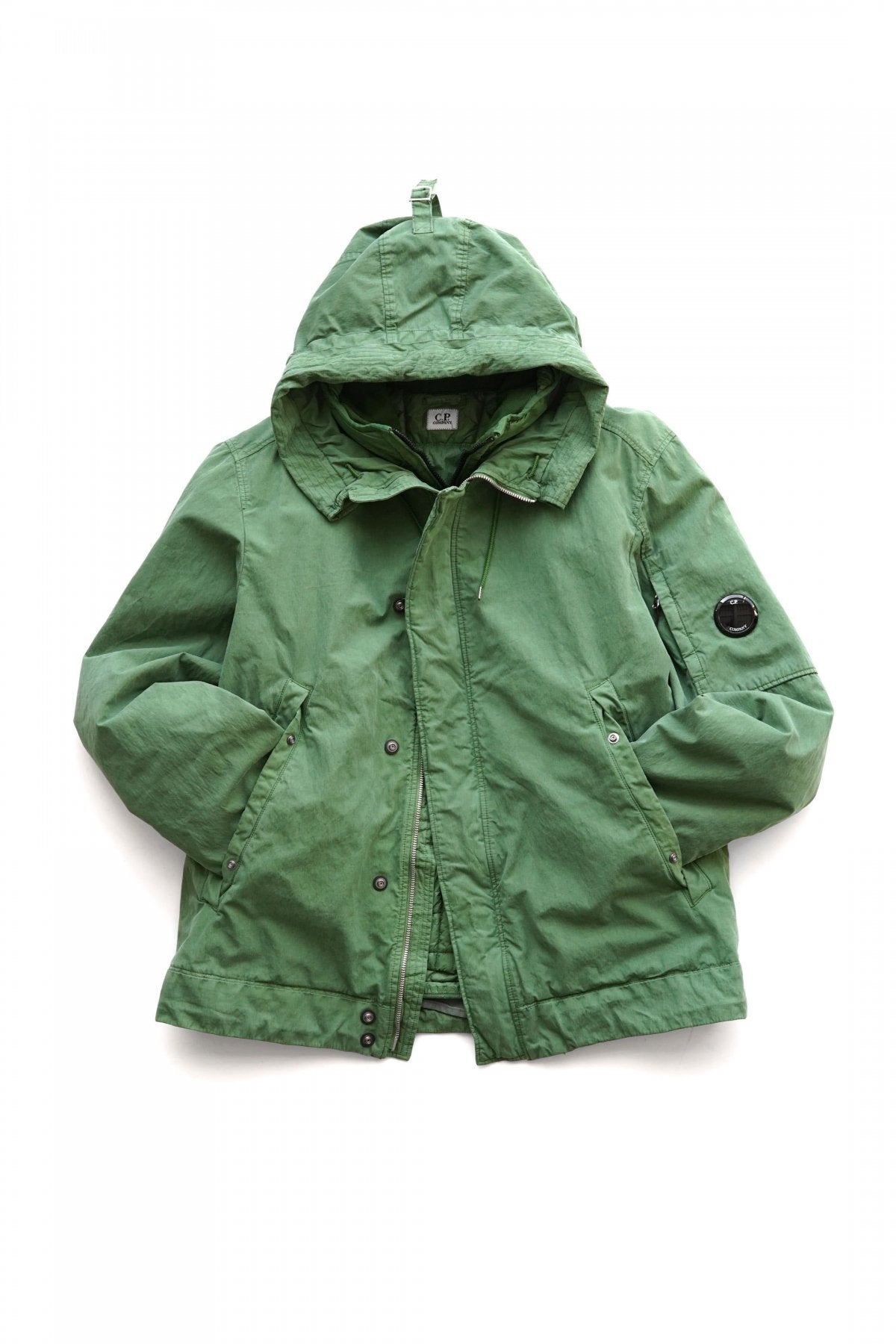 C.P.COMPANY - 50 FILI PLATED JACKET - ELM GREEN