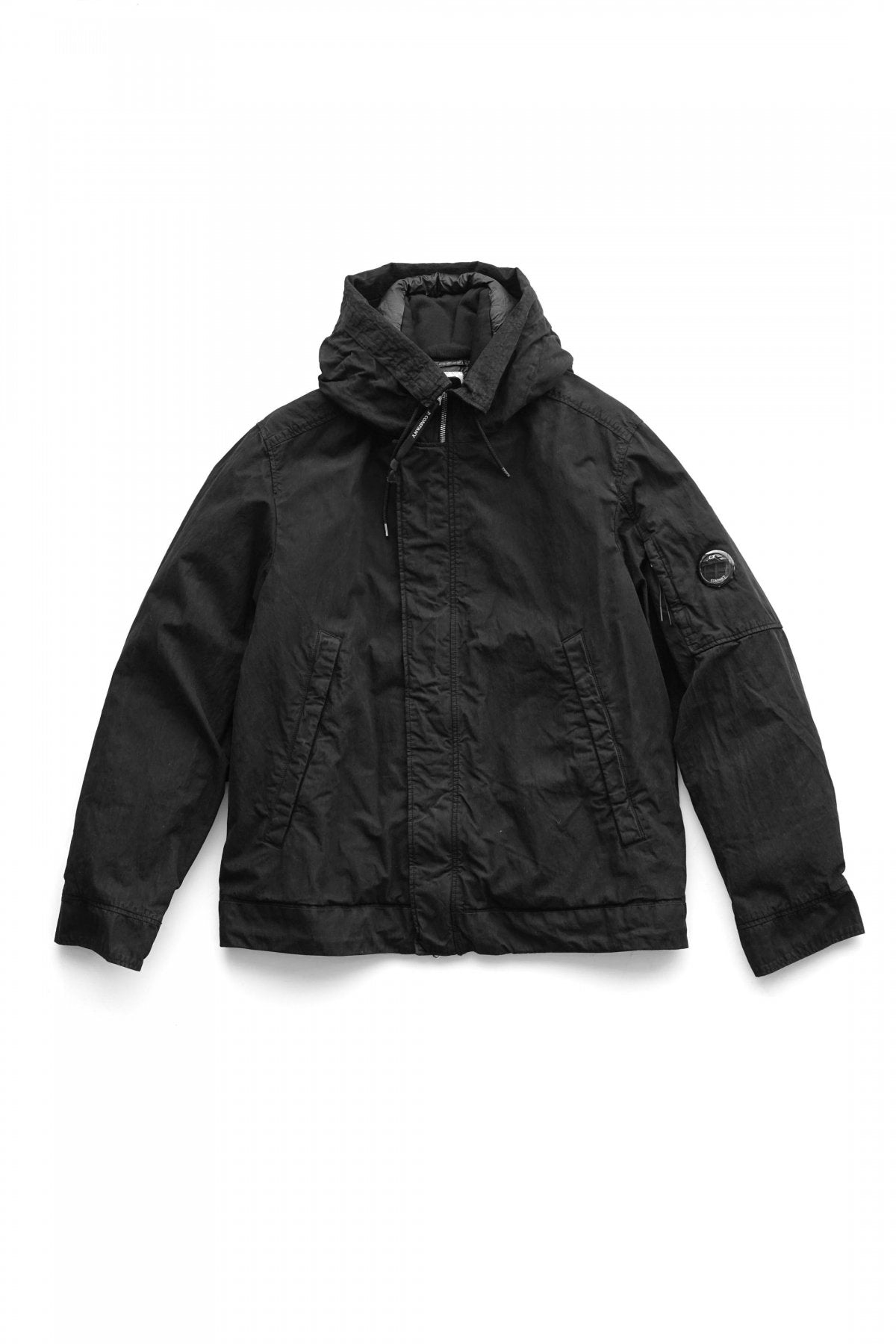 C.P.COMPANY - 50 FILI PLATED JACKET - BLACK