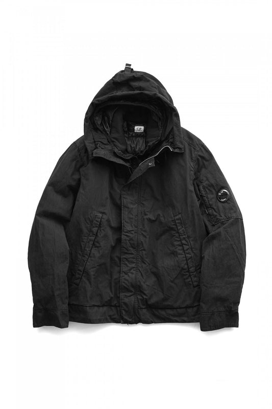 C.P.COMPANY - 50 FILI PLATED JACKET - BLACK