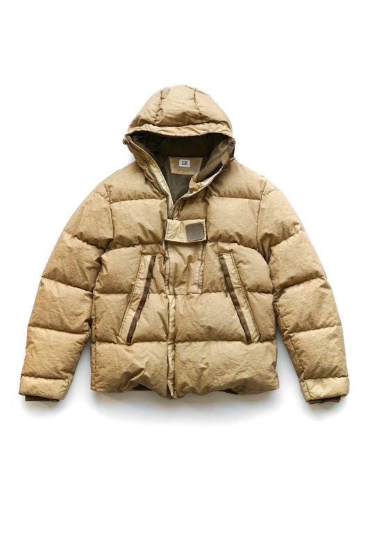 C.P.COMPANY - CO-TED NYLON DOWN JACKET - BISTRE