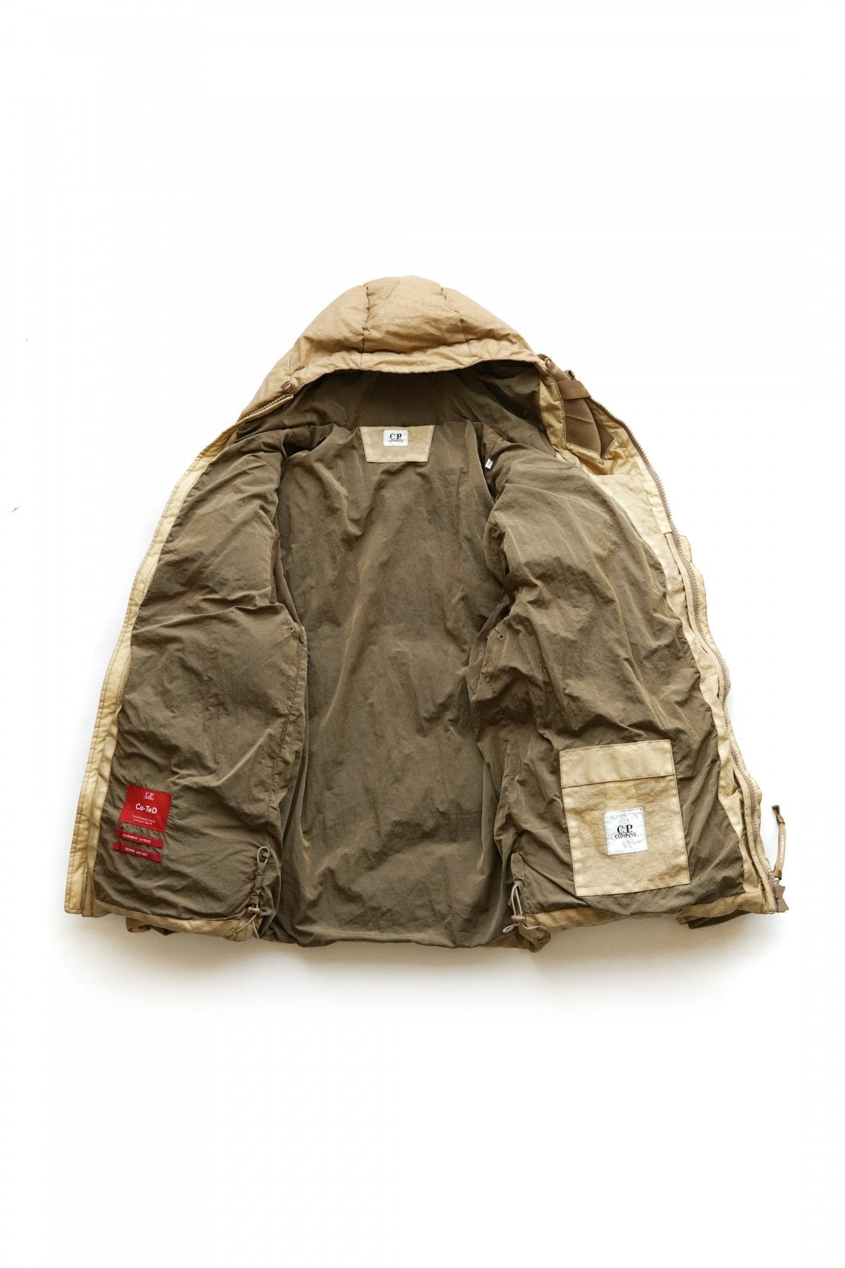 C.P.COMPANY - CO-TED NYLON DOWN JACKET - BISTRE