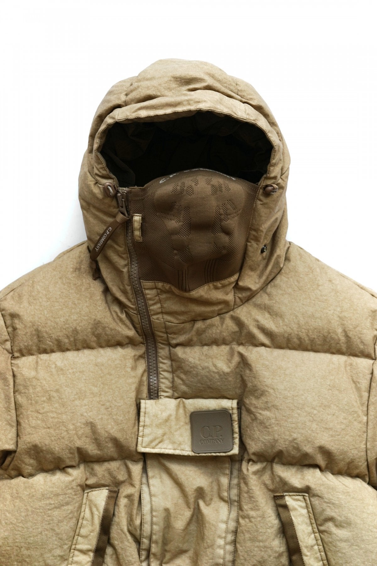 C.P.COMPANY - CO-TED NYLON DOWN JACKET - BISTRE