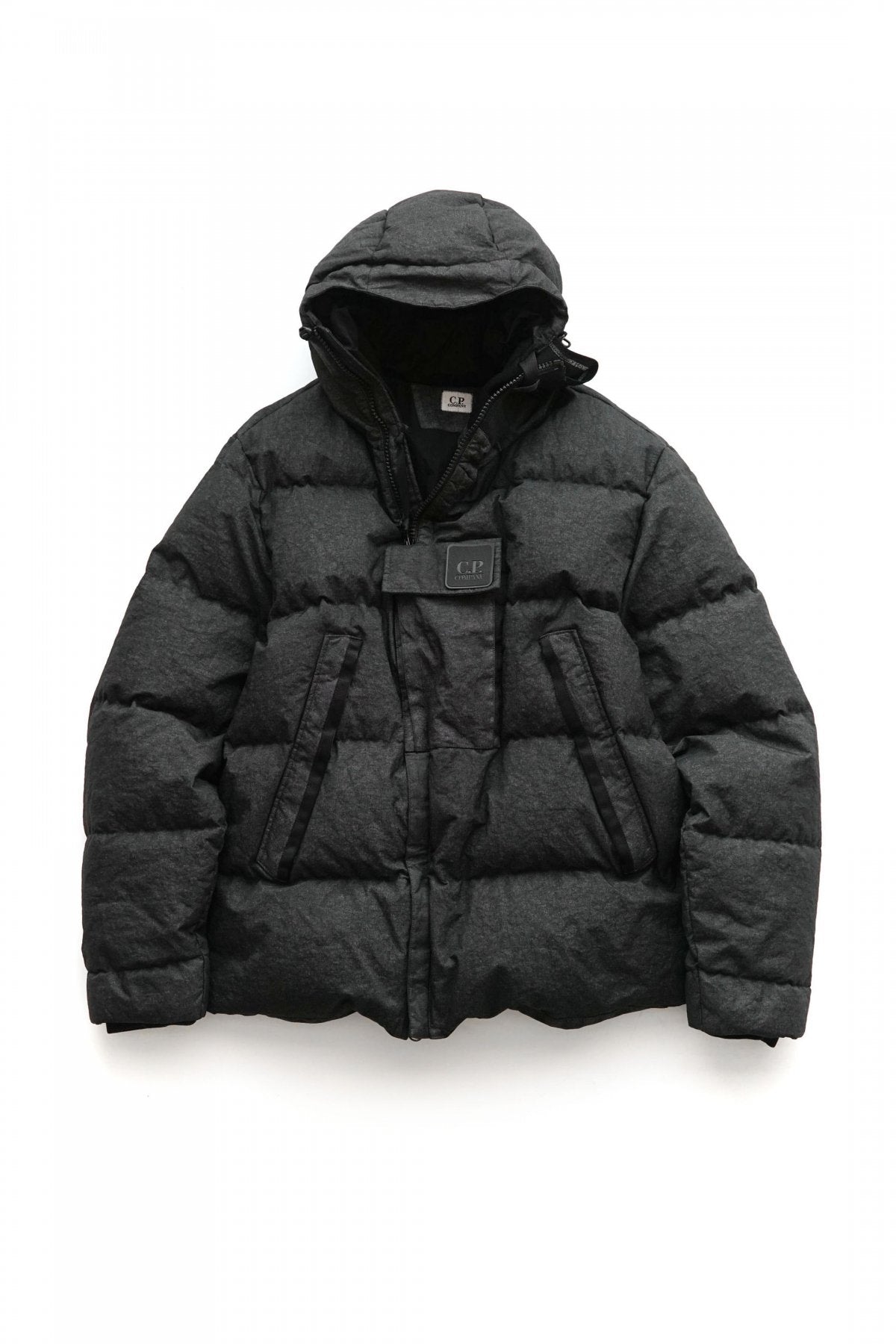 C.P.COMPANY - CO-TED NYLON DOWN JACKET - BLACK