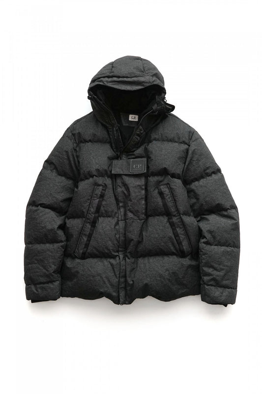 C.P.COMPANY - CO-TED NYLON DOWN JACKET - BLACK