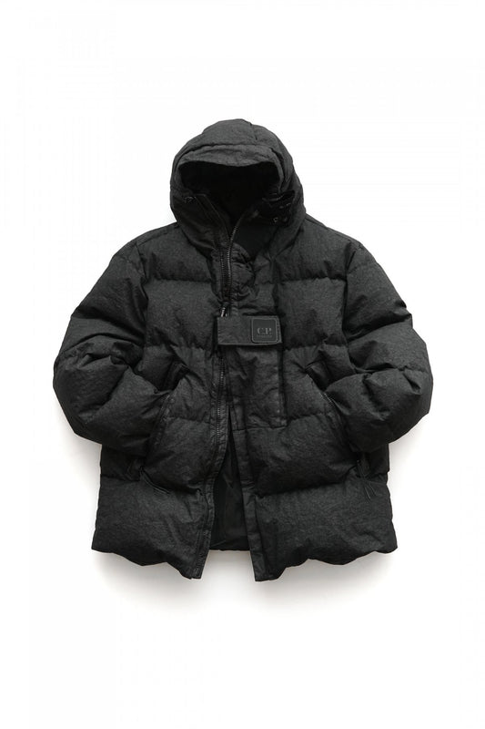 C.P.COMPANY - CO-TED NYLON DOWN JACKET - BLACK