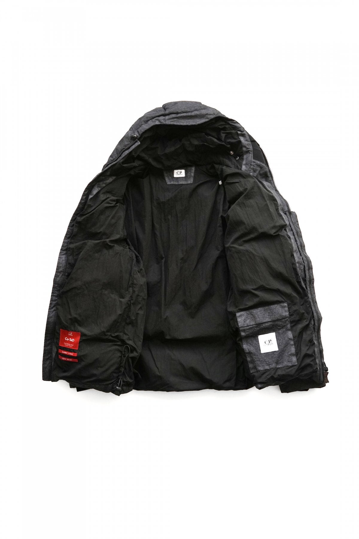 C.P.COMPANY - CO-TED NYLON DOWN JACKET - BLACK